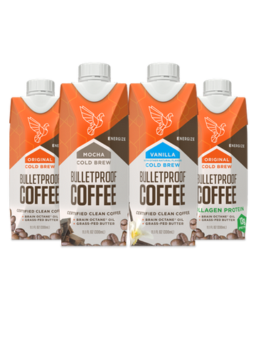 Bulletproof Cold Brew Coffee Single Unit vanilla WITH/WITHOUT COLLAGEN