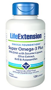 Super Omega-3 Plus EPA/DHA with Sesame Lignans, Olive Extract, Krill & Astaxanthin